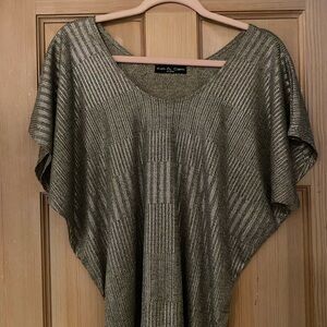 Kim & Cami Metallic Silver Blouse